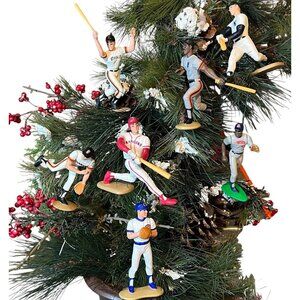 Starting Lineup Vintage Baseball Figures Christmas Tree Ornament Lot Puckett